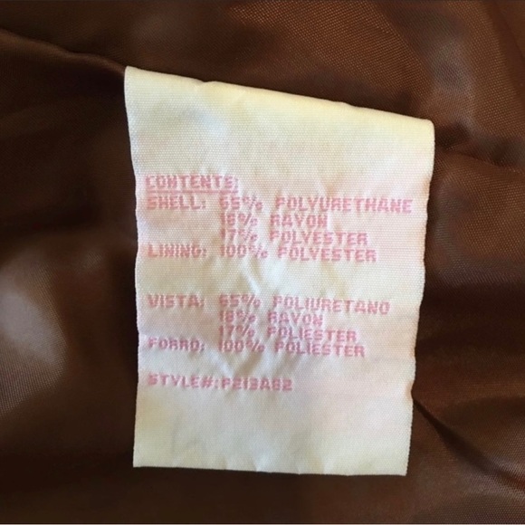 Jessica Simpson Girls Brown Collared Leather Jacket - Picture 5 of 6